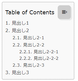 Easy Table of Contents
